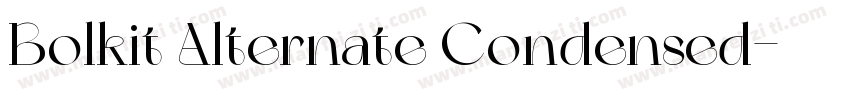 Bolkit Alternate Condensed字体转换